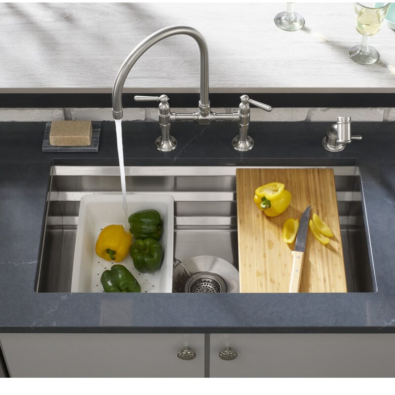 4 In X 10 In Under Mount Single Bowl Kitchen Sink With Accessories 